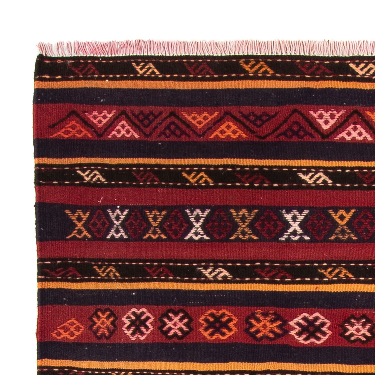 Kelim-matta - gammal - 250 x 145 cm - flerfärgad