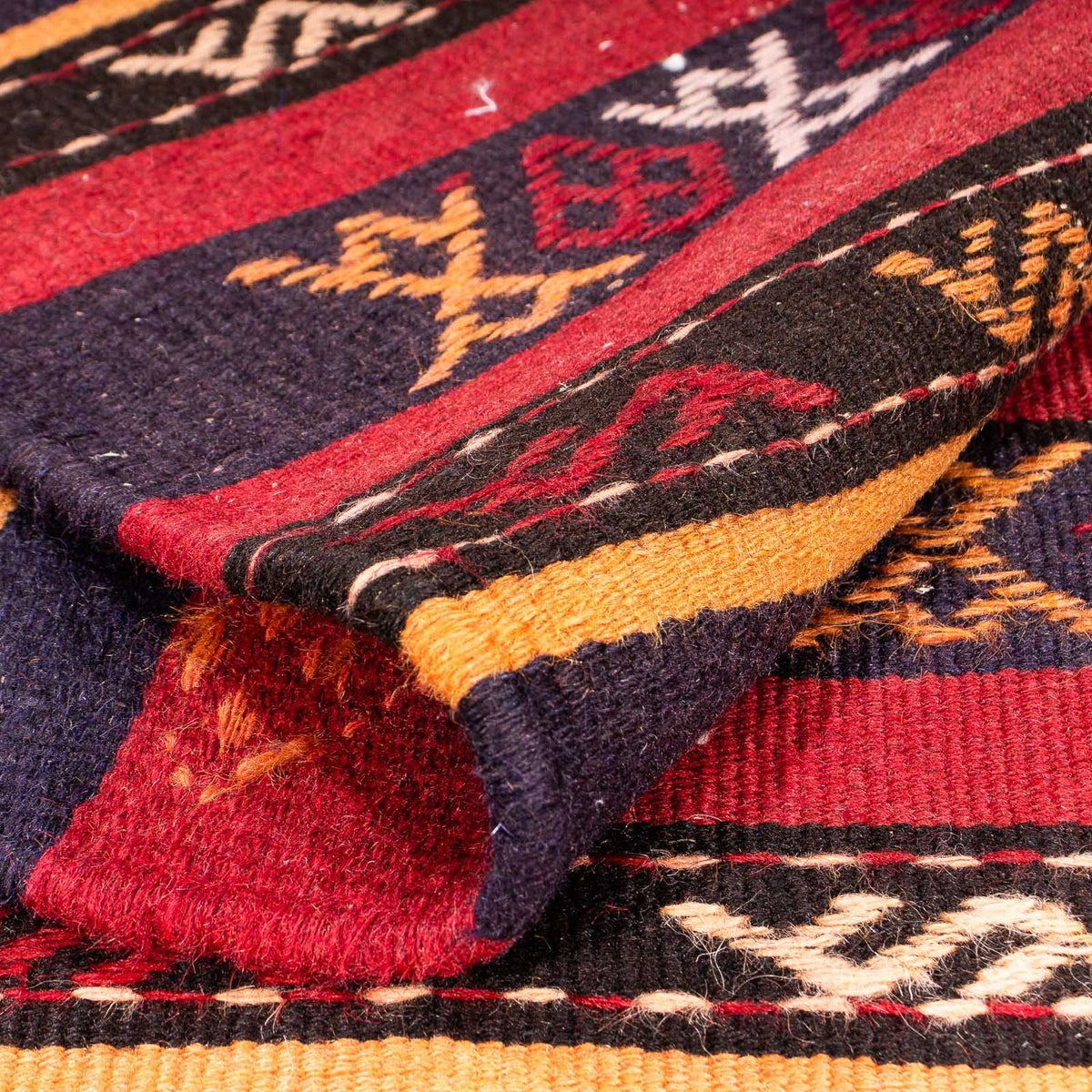 Kelim-matta - gammal - 250 x 145 cm - flerfärgad