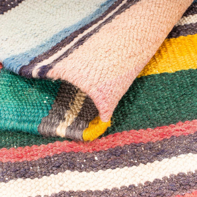 Kelim-matta - gammal kvadrat  - 160 x 150 cm - flerfärgad