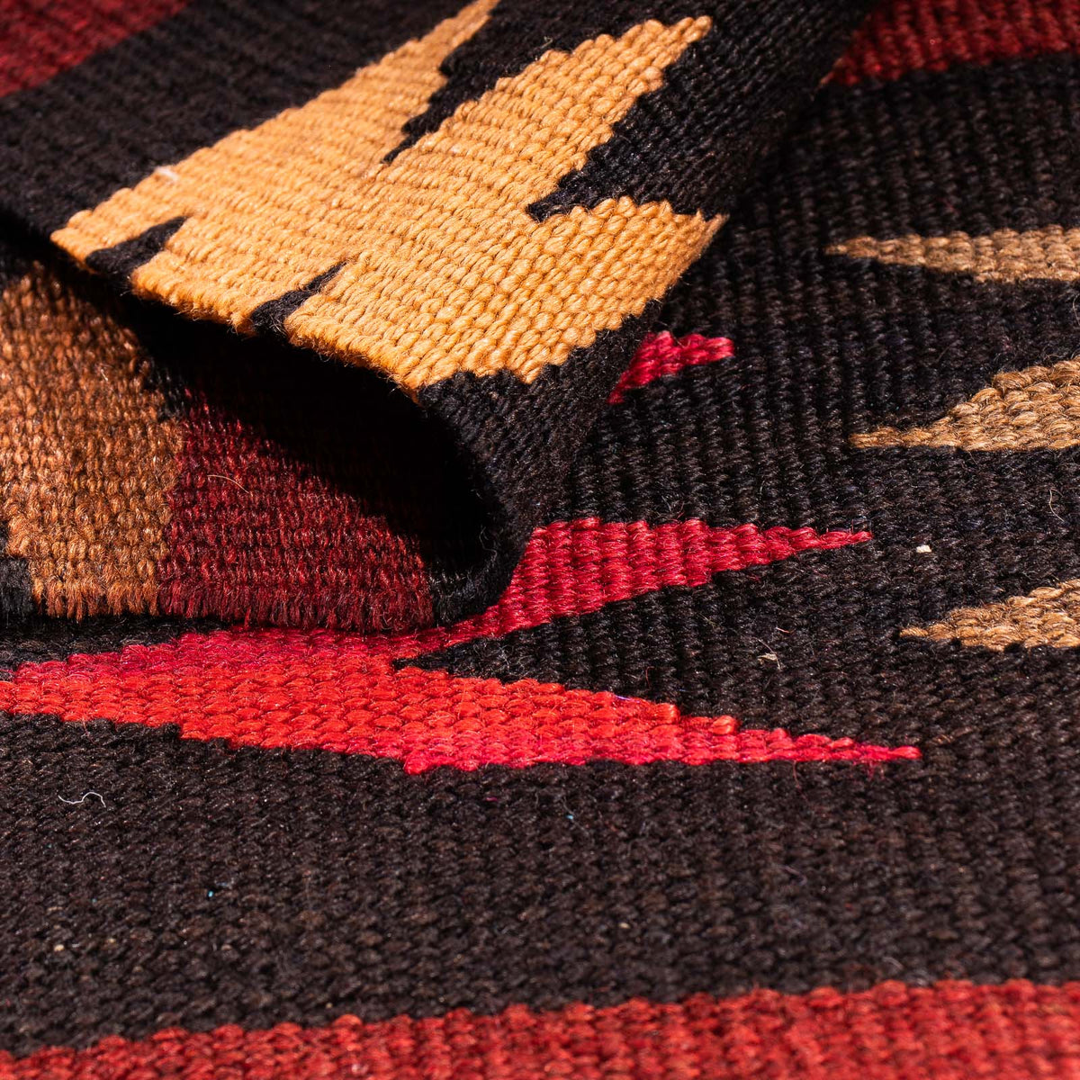 Kelim-matta - gammal - 117 x 77 cm - flerfärgad