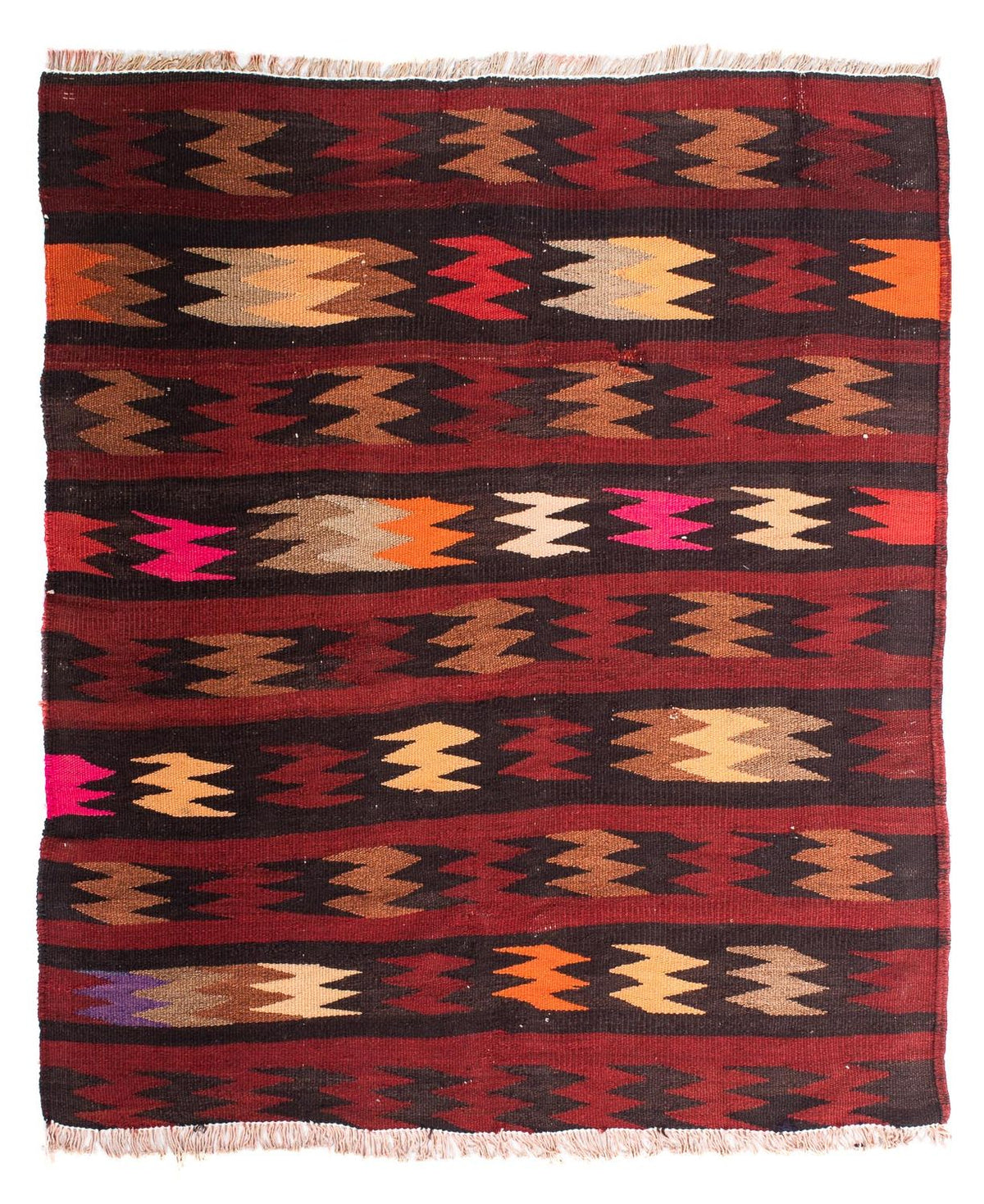 Kelim-matta - gammal - 110 x 90 cm - flerfärgad