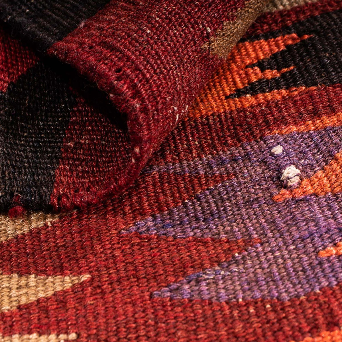 Kelim-matta - gammal - 115 x 75 cm - flerfärgad