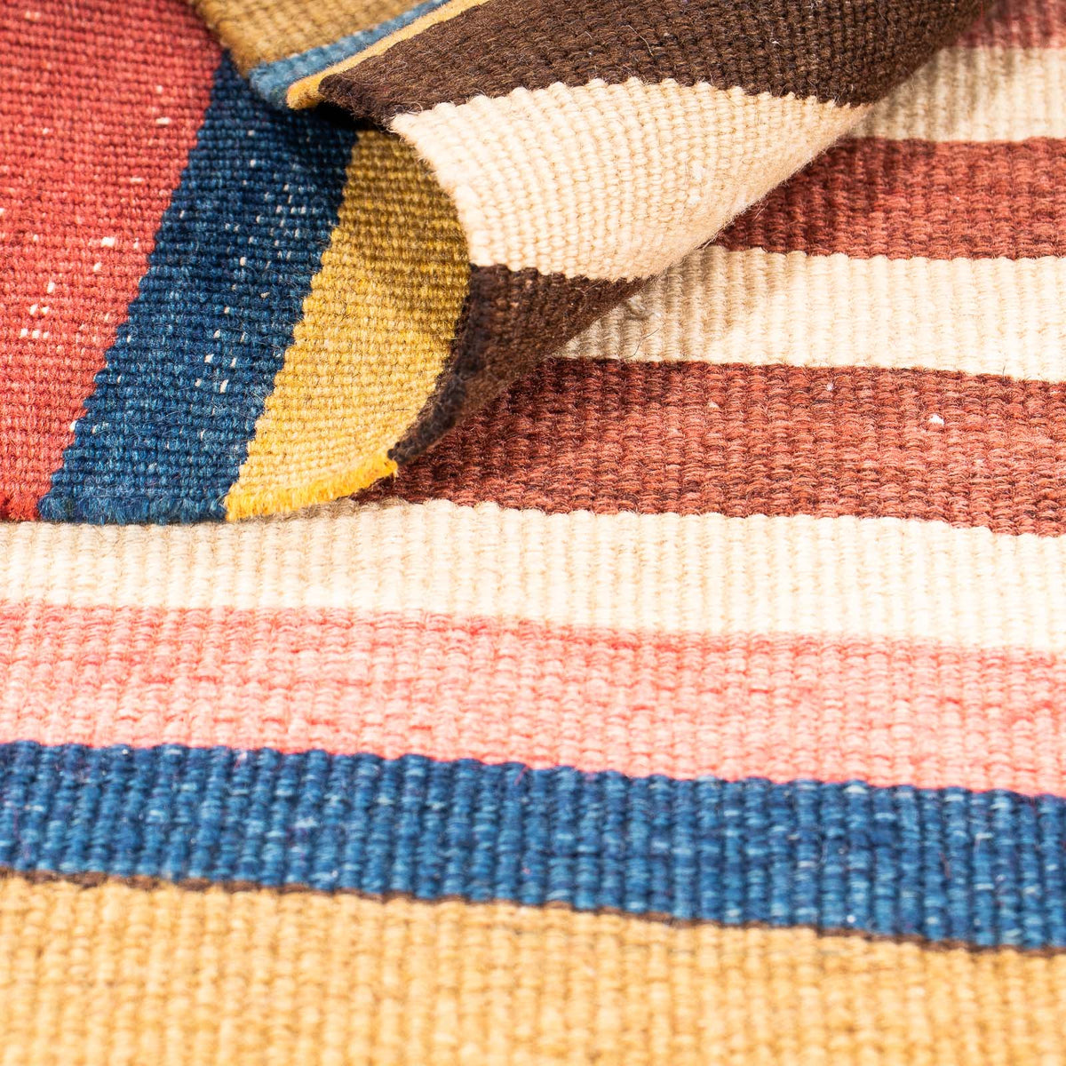 Kelim-matta - gammal kvadrat  - 85 x 80 cm - flerfärgad