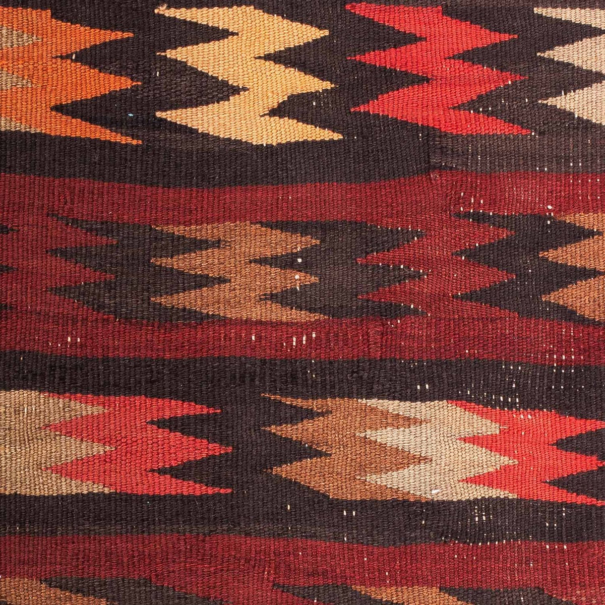 Kelim-matta - gammal - 95 x 75 cm - flerfärgad