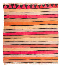 Kelim-matta - gammal kvadrat  - 120 x 110 cm - flerfärgad