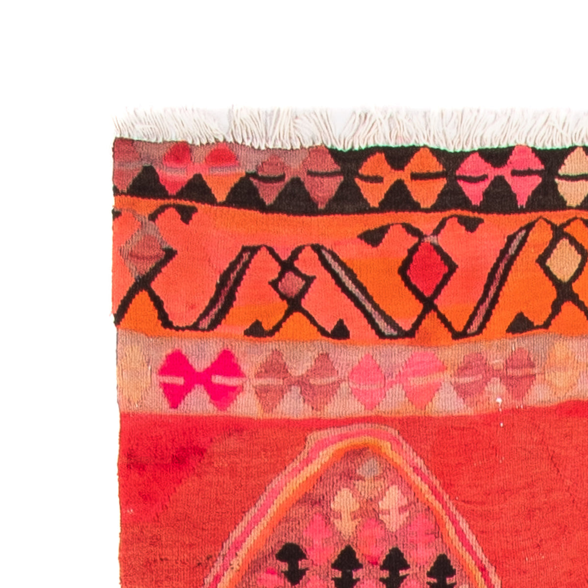 Runner Kelim-matta - gammal - 355 x 90 cm - flerfärgad
