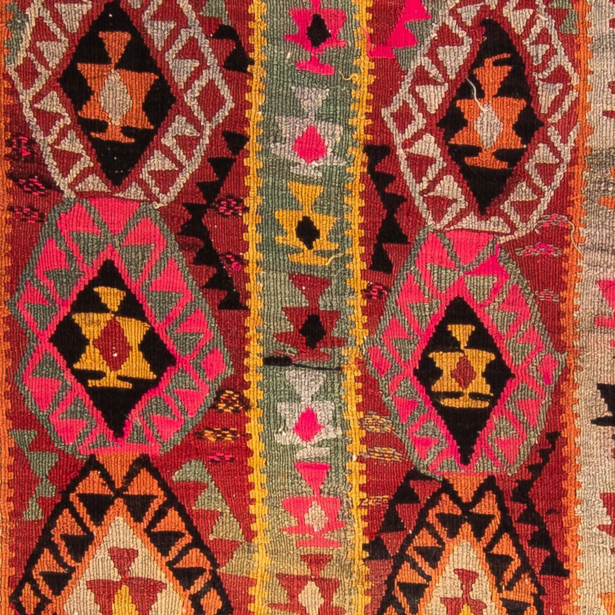 Runner Kelim-matta - gammal - 280 x 112 cm - flerfärgad