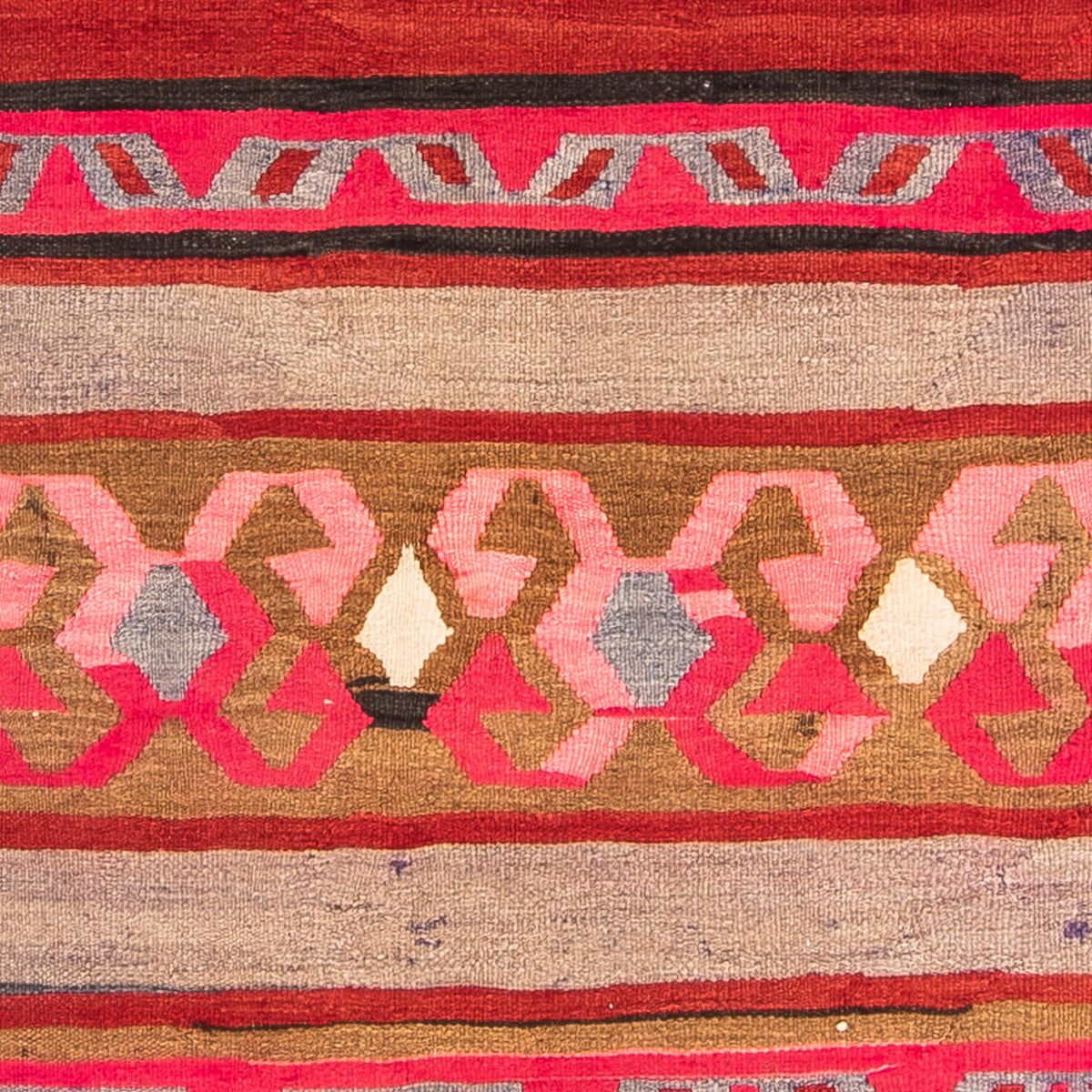 Runner Kelim-matta - gammal - 370 x 130 cm - flerfärgad