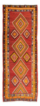 Runner Kelim-matta - gammal - 310 x 127 cm - flerfärgad