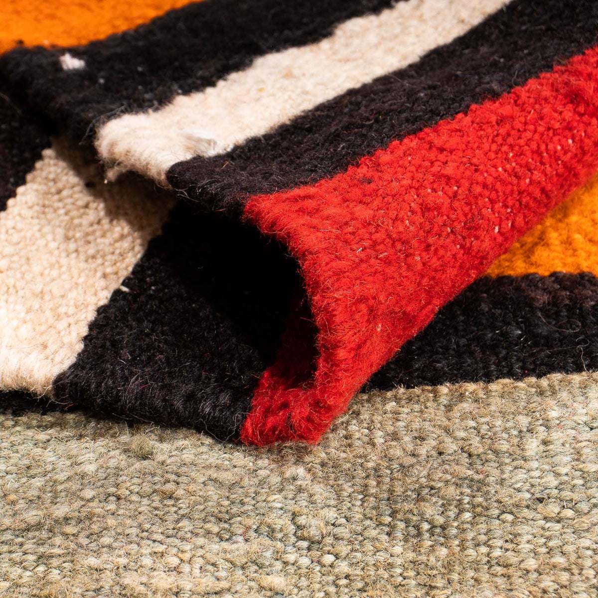 Kelim-matta - gammal kvadrat  - 180 x 170 cm - flerfärgad