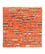Designermatta kvadrat  - 62 x 61 cm - orange