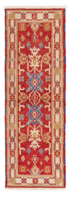 Runner Oriental Carpet - 199 x 62 cm - mörkröd