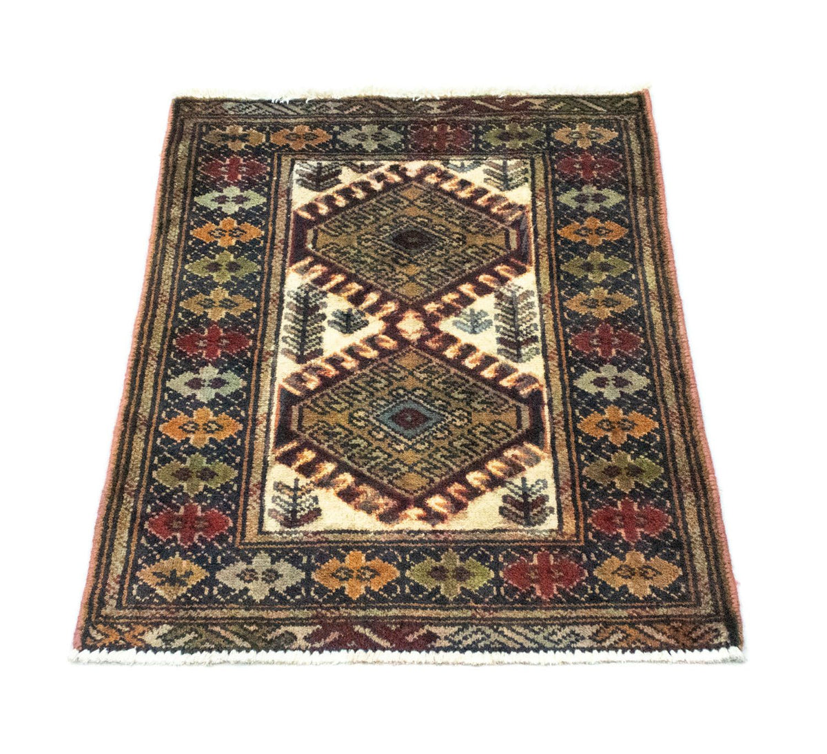 Turkaman-matta - 86 x 60 cm - beige