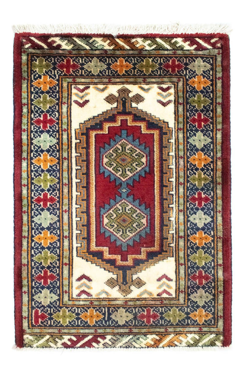 Turkaman-matta - 87 x 60 cm - röd