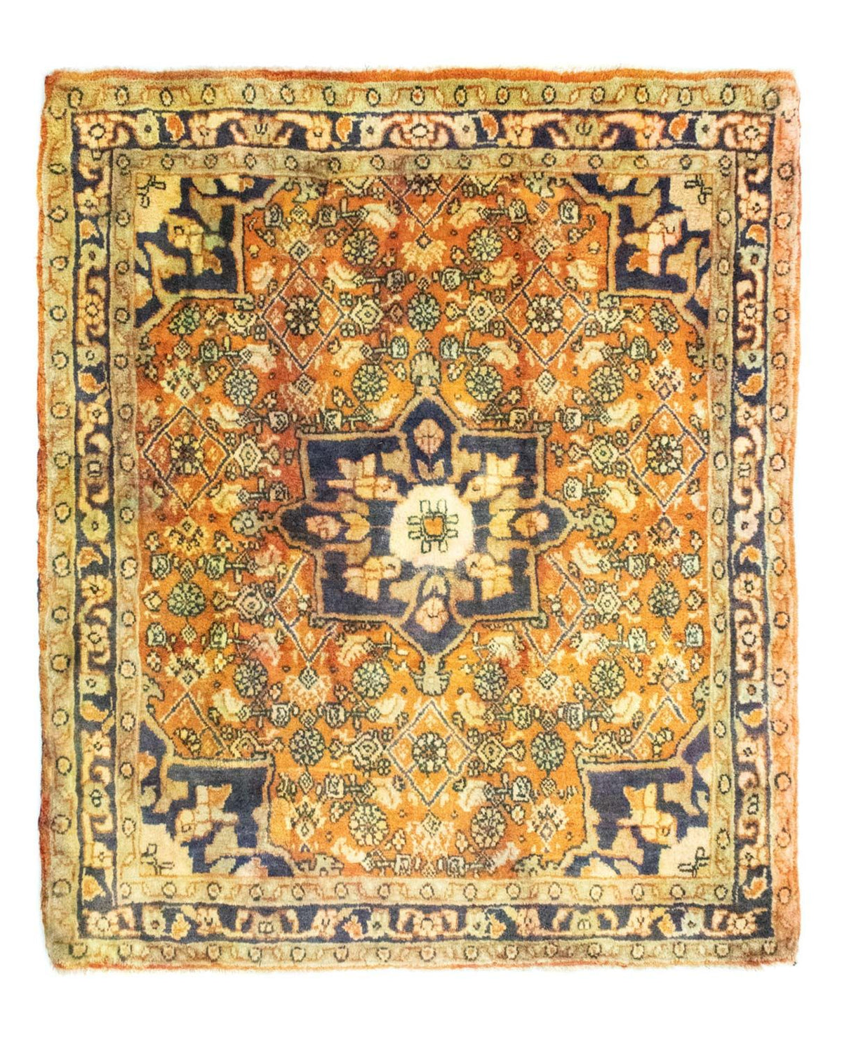 Persisk matta - Bijar - 85 x 75 cm - orange