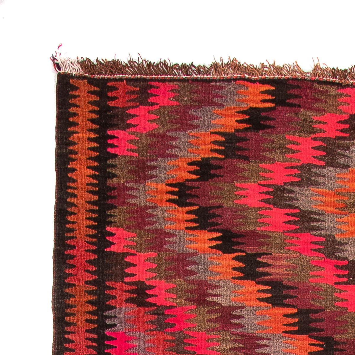 Runner Kelim-matta - gammal - 380 x 150 cm - flerfärgad