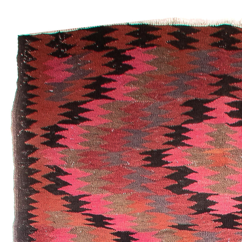 Runner Kelim-matta - gammal - 420 x 130 cm - flerfärgad