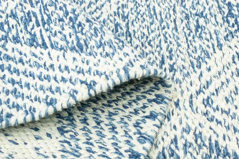 Kelim matta - trendig - 92 x 62 cm - ljusblå