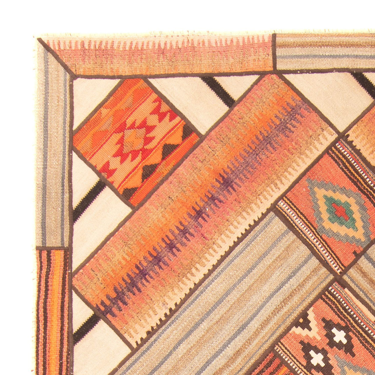 Patchwork-matta 160x230cm - Perserteppich Wollteppich