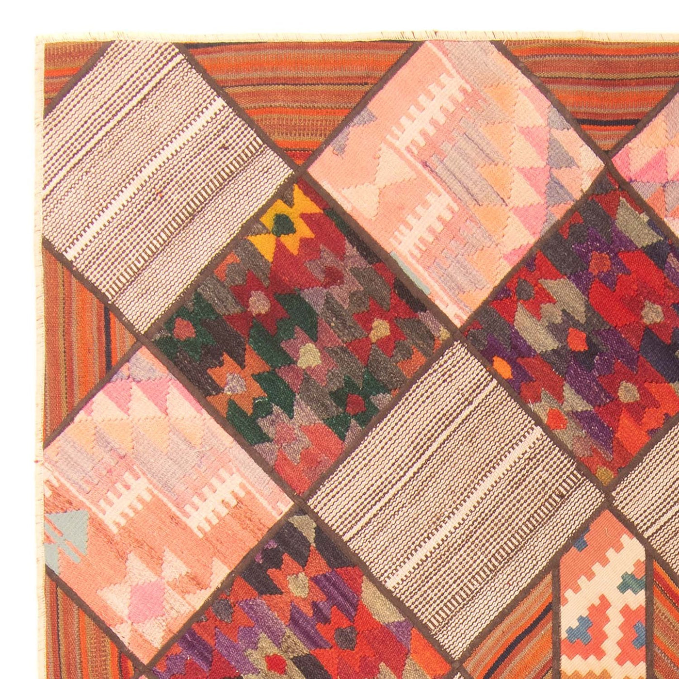 Patchwork-matta 200x150cm - Perserteppich Wollteppich