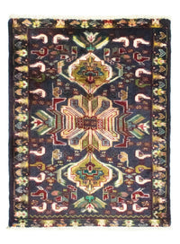 Turkaman-matta - 86 x 70 cm - mörkblå