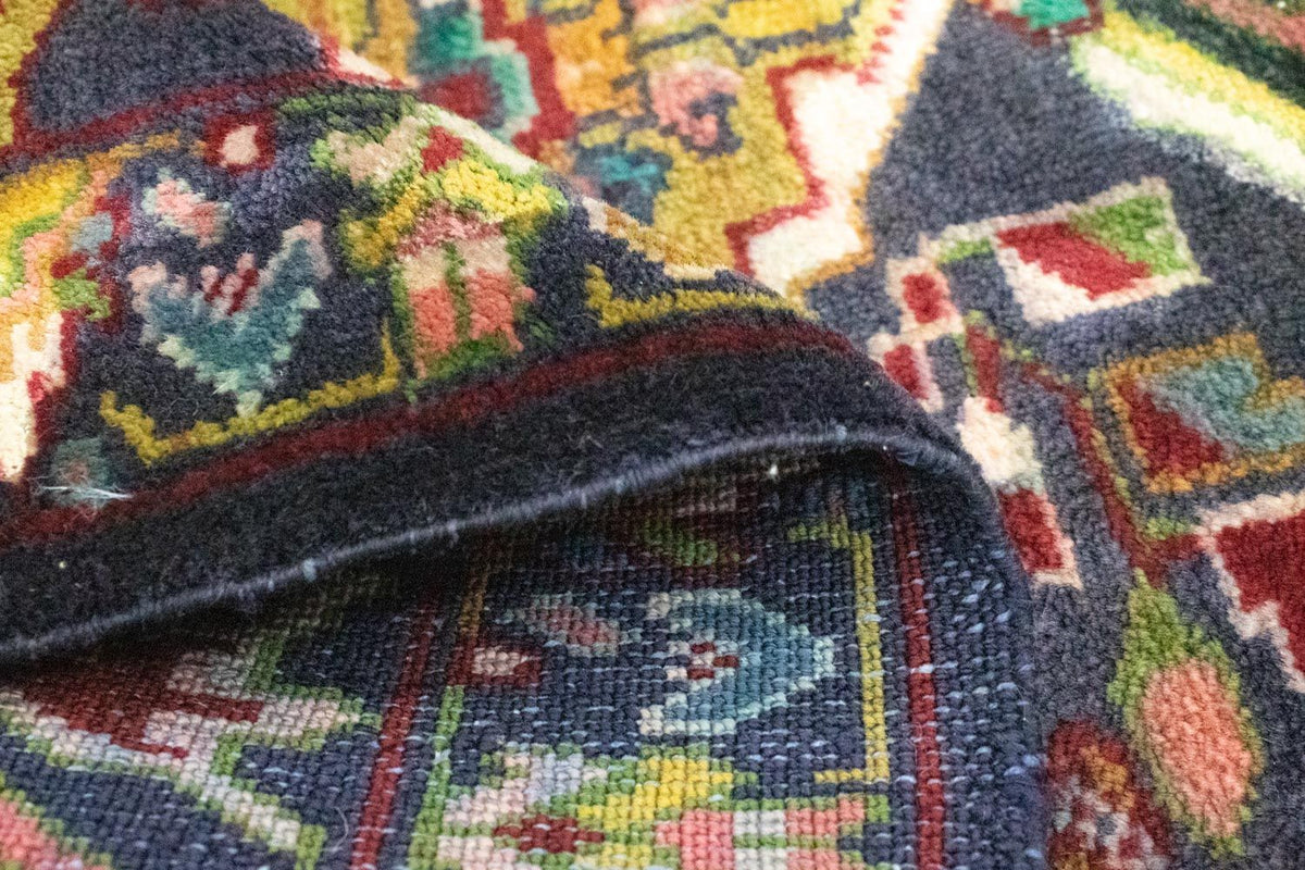 Turkaman-matta - 86 x 70 cm - mörkblå