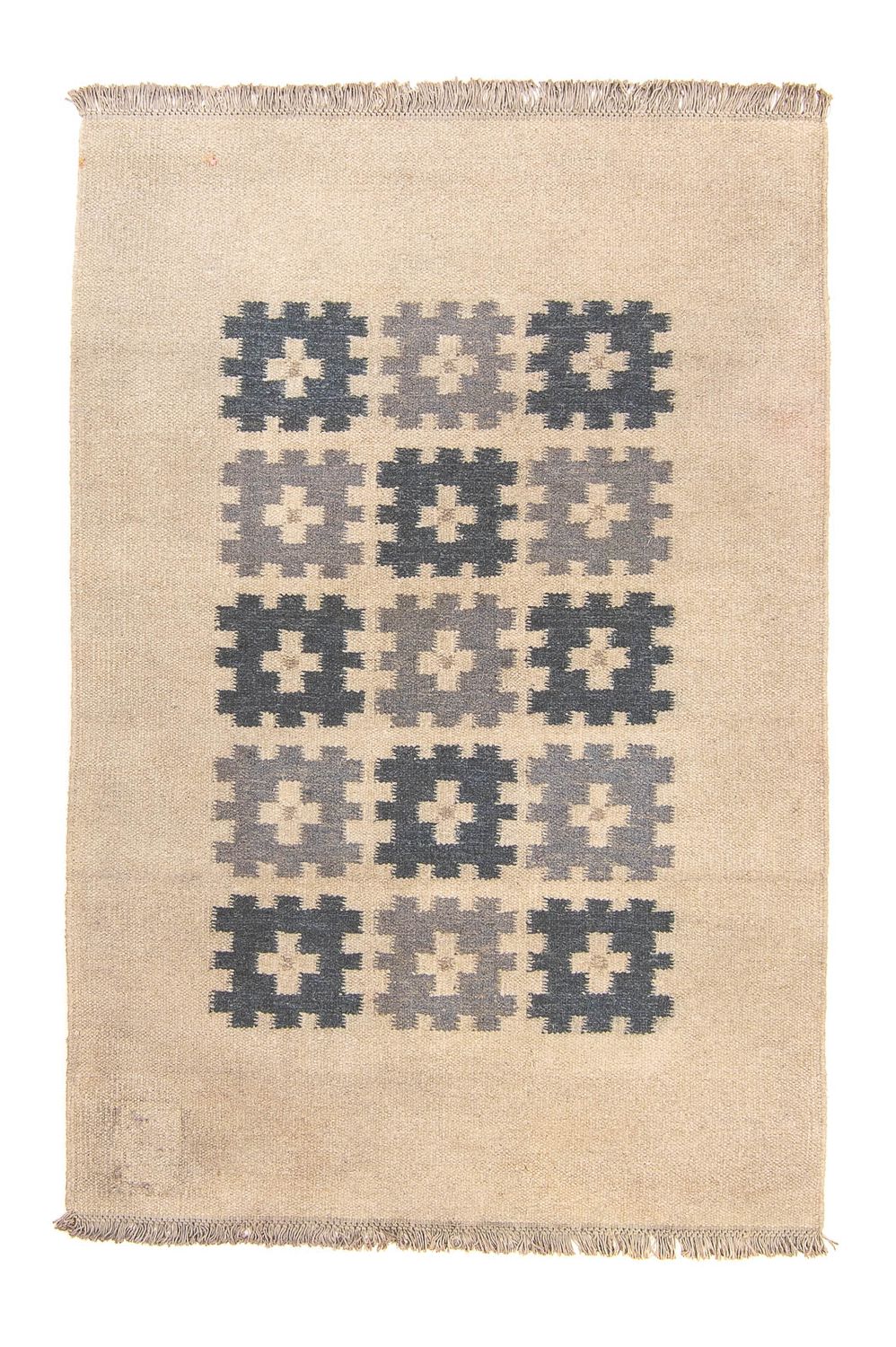 Kelim matta - trendig - 178 x 117 cm - beige