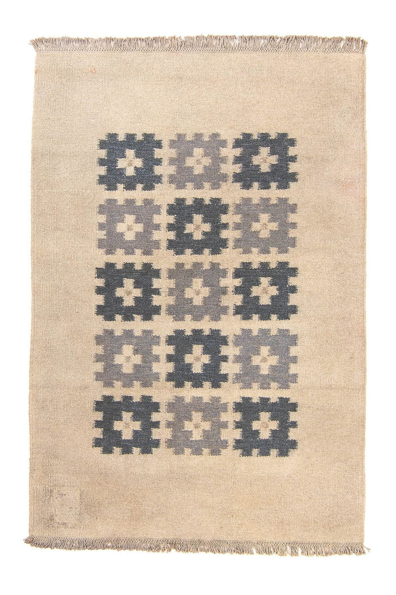 Kelim matta - trendig - 178 x 117 cm - beige