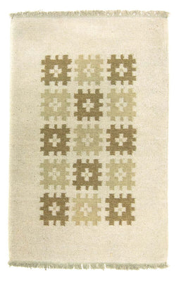 Kelim matta - trendig - 176 x 116 cm - beige