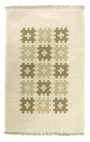 Kelim matta - trendig - 176 x 116 cm - beige