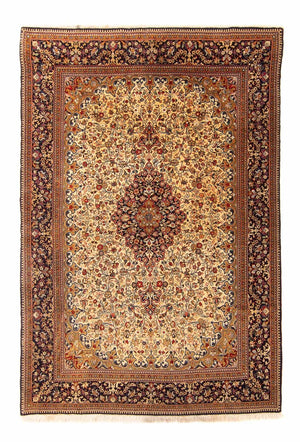Persisk matta - Ghom - 210 x 145 cm - beige