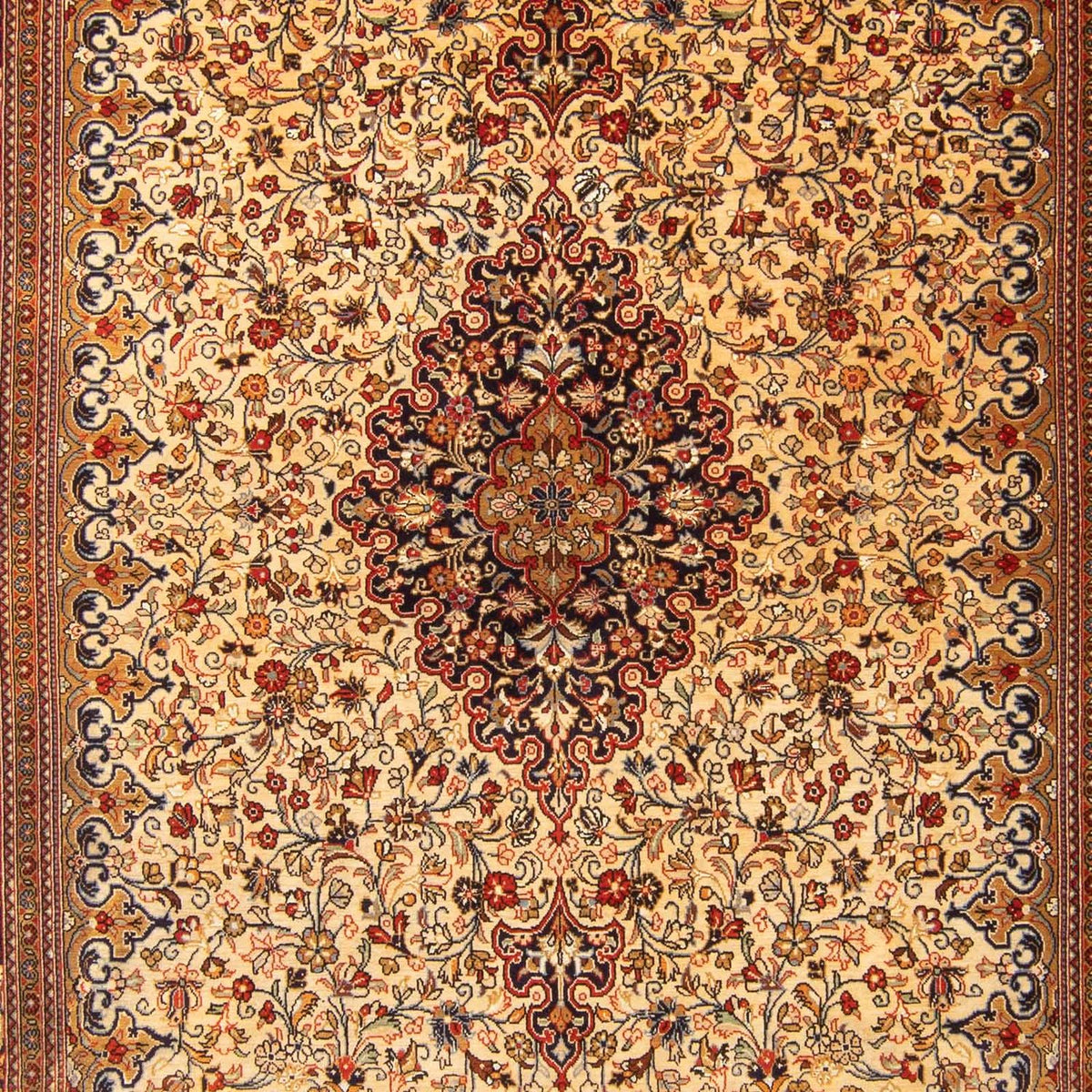 Persisk matta - Ghom - 210 x 145 cm - beige
