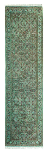 Runner Orientaliska mattor - Tabriz - 305 x 84 cm - grön