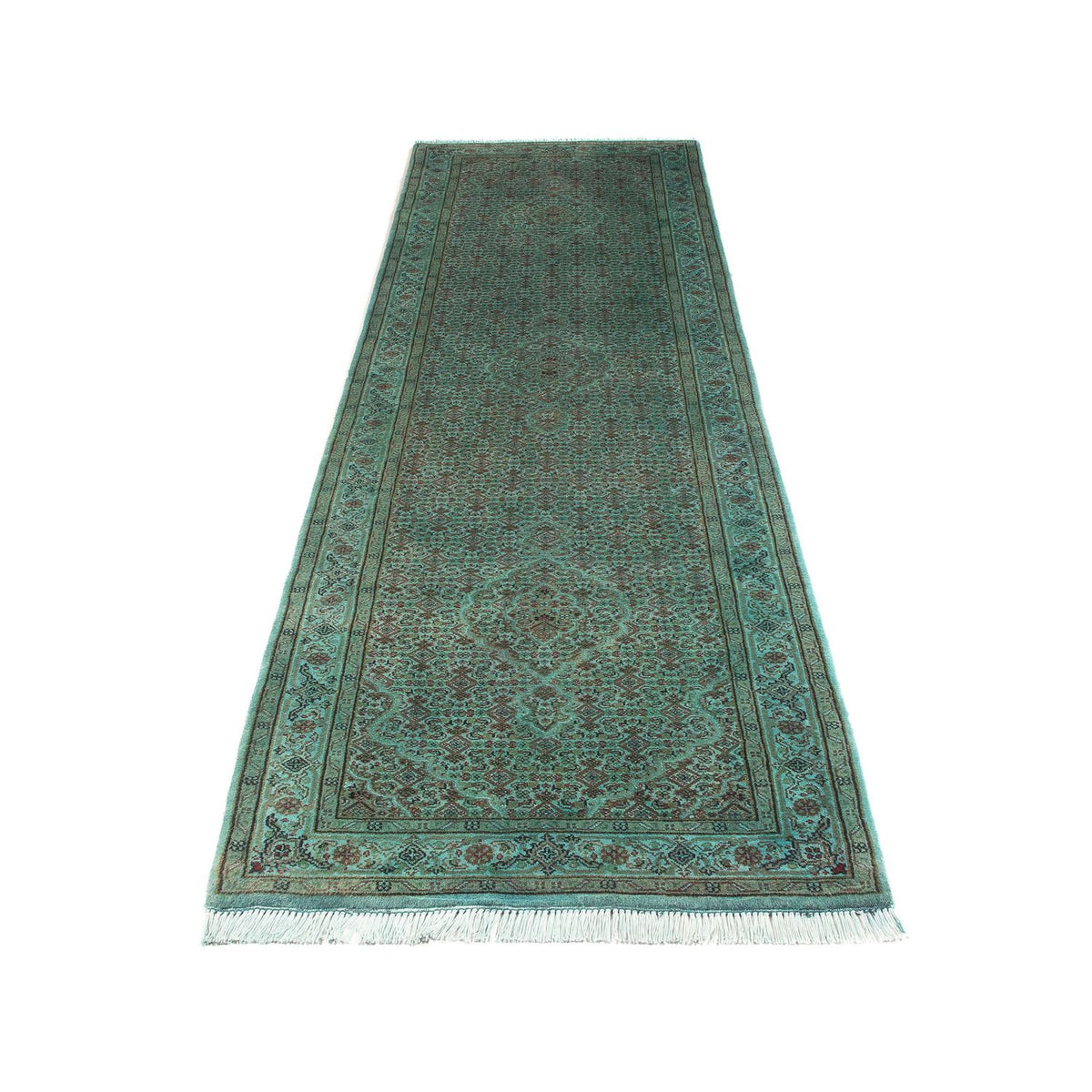 Runner Orientaliska mattor - Tabriz - 305 x 84 cm - grön