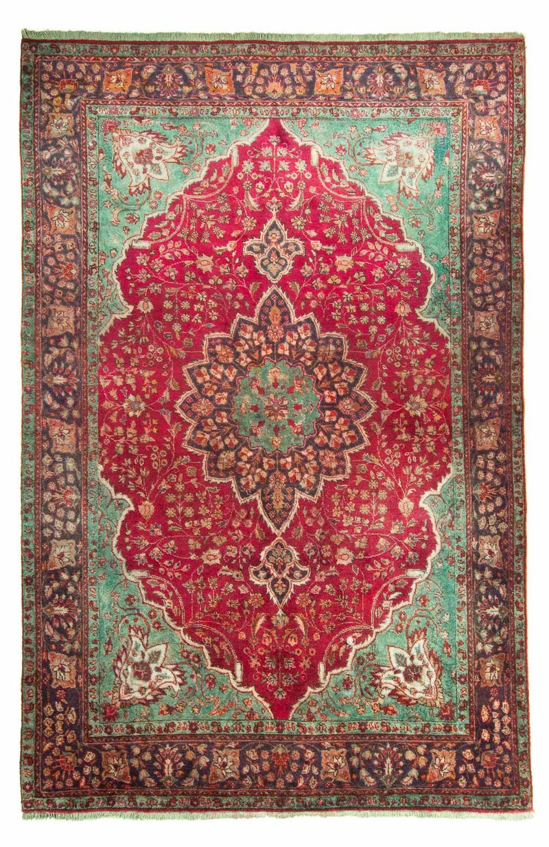 Persisk matta - Tabriz - 308 x 226 cm - mörkröd