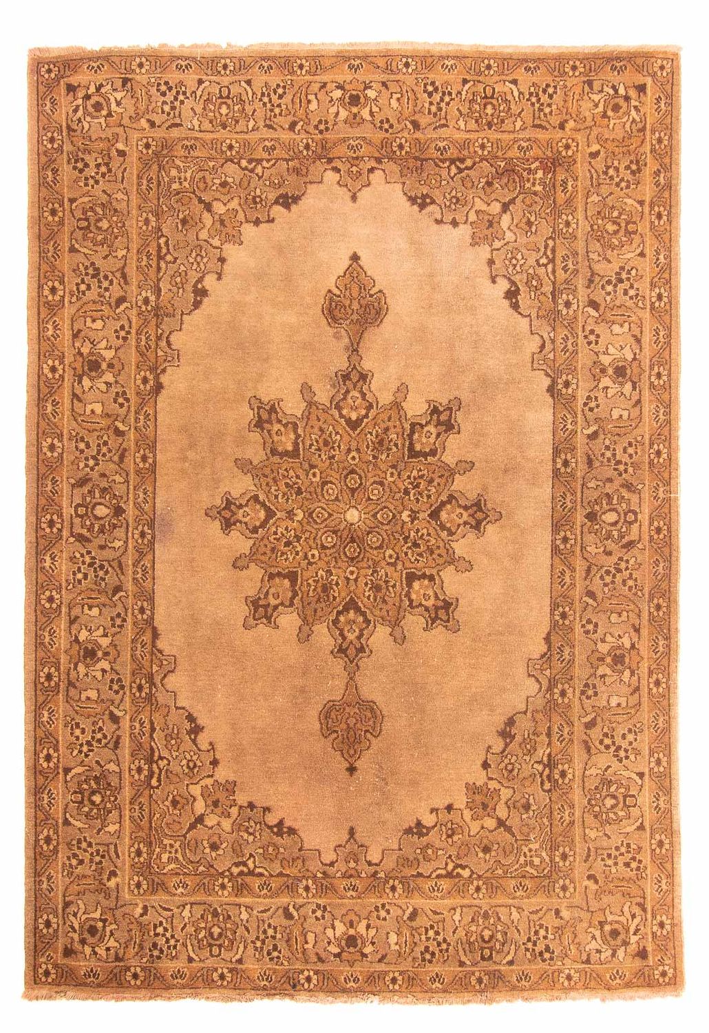 Afghansk matta - 213 x 150 cm - mörk beige