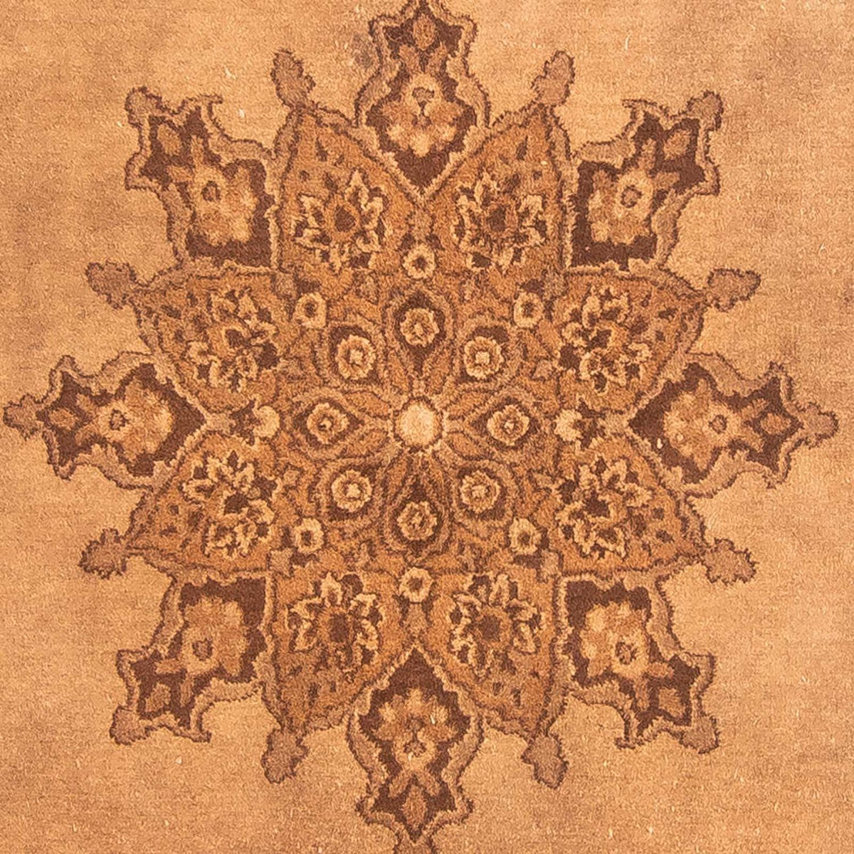 Afghansk matta - 213 x 150 cm - mörk beige