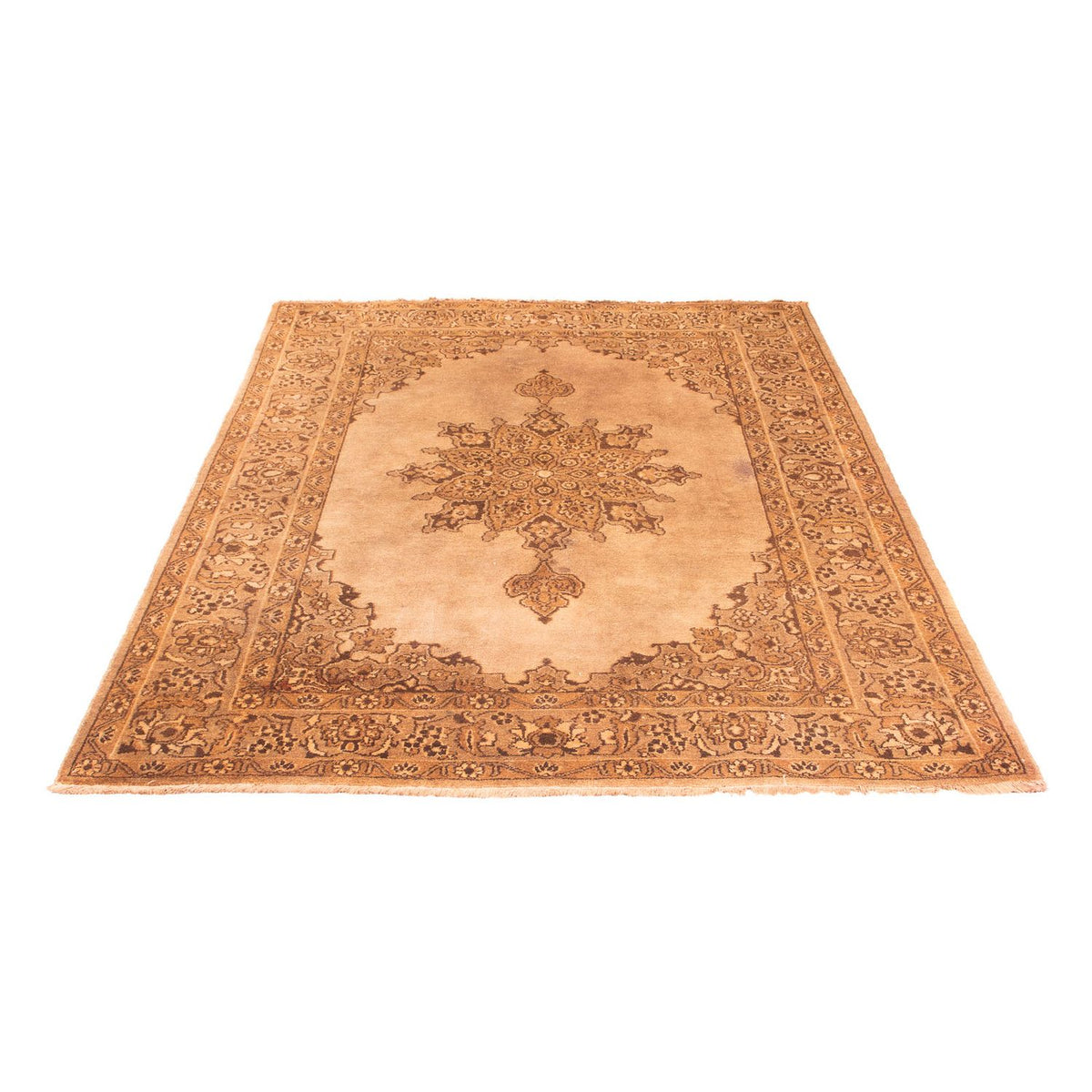 Afghansk matta - 213 x 150 cm - mörk beige