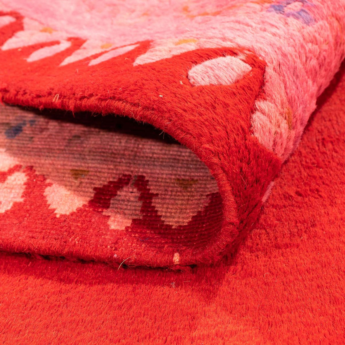 Kina matta - 204 x 136 cm - röd