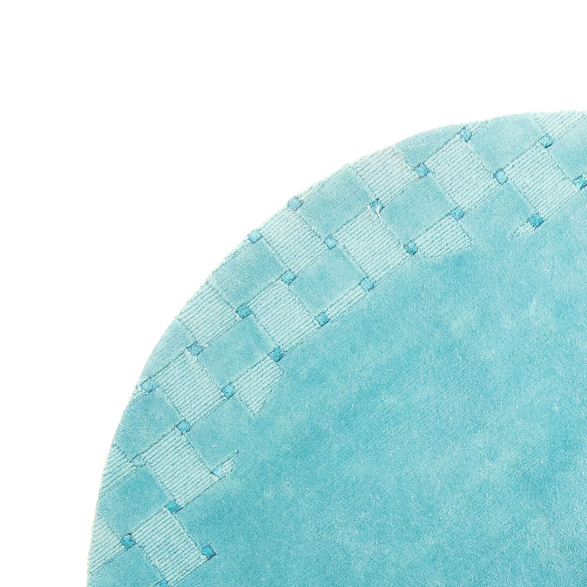 Nepal mattan runt  - 151 x 151 cm - ljusblå