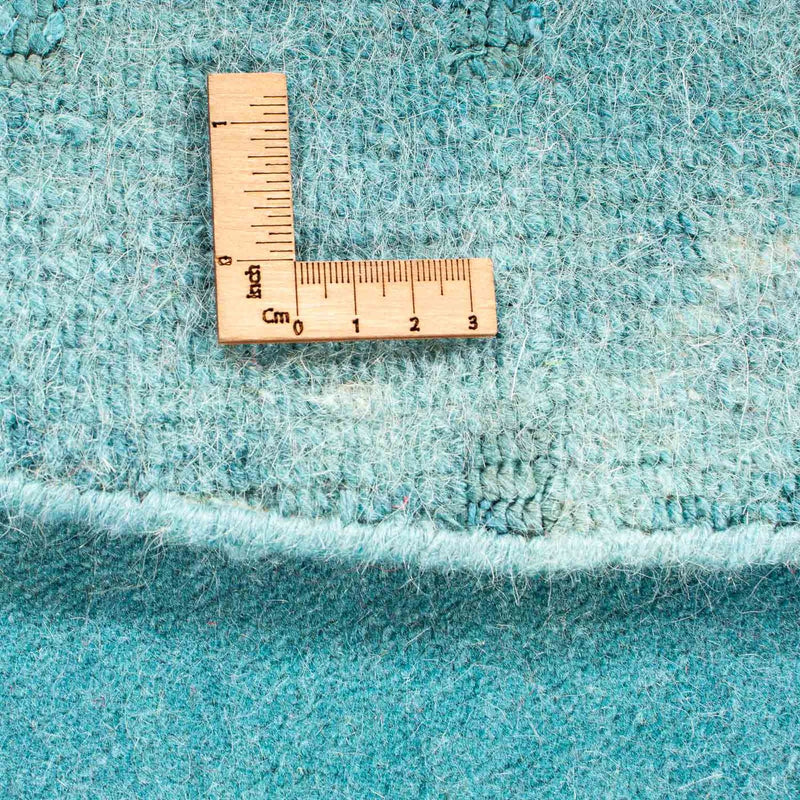 Nepal mattan runt  - 151 x 151 cm - ljusblå