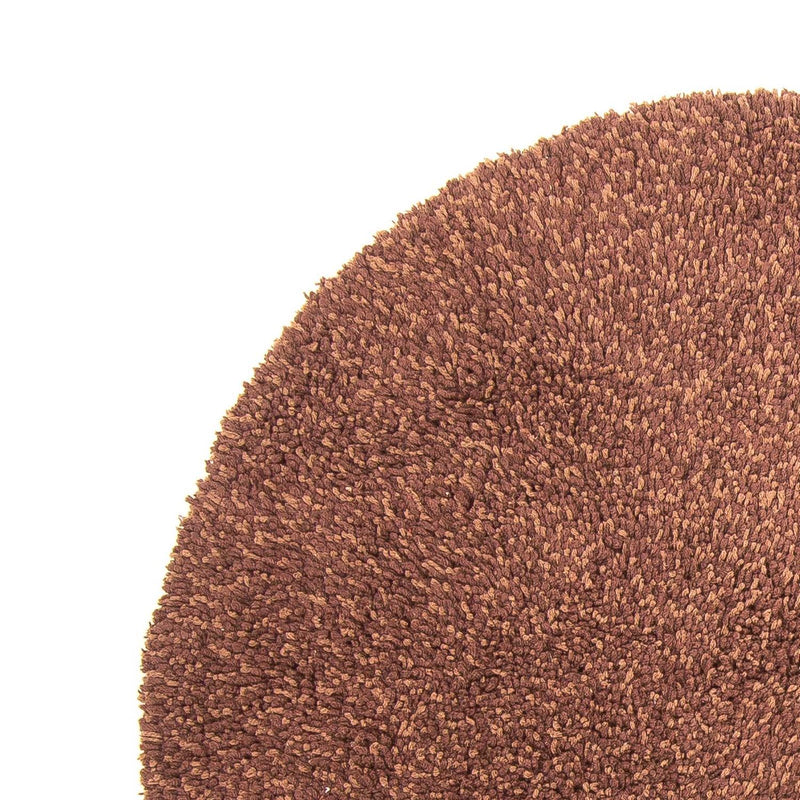 Hög luggmatta runt  - 150 x 150 cm - brun