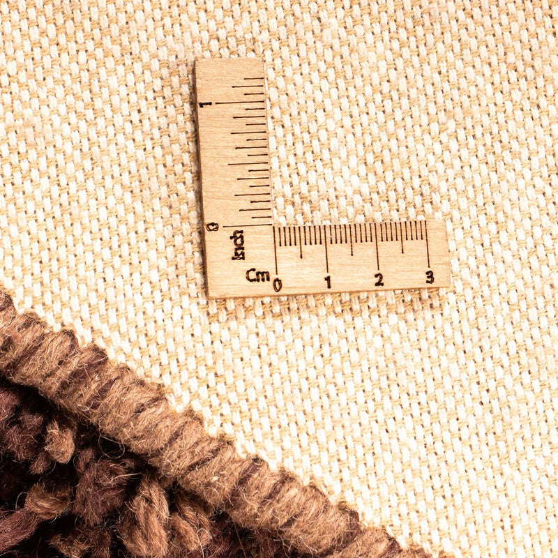 Hög luggmatta runt  - 150 x 150 cm - brun