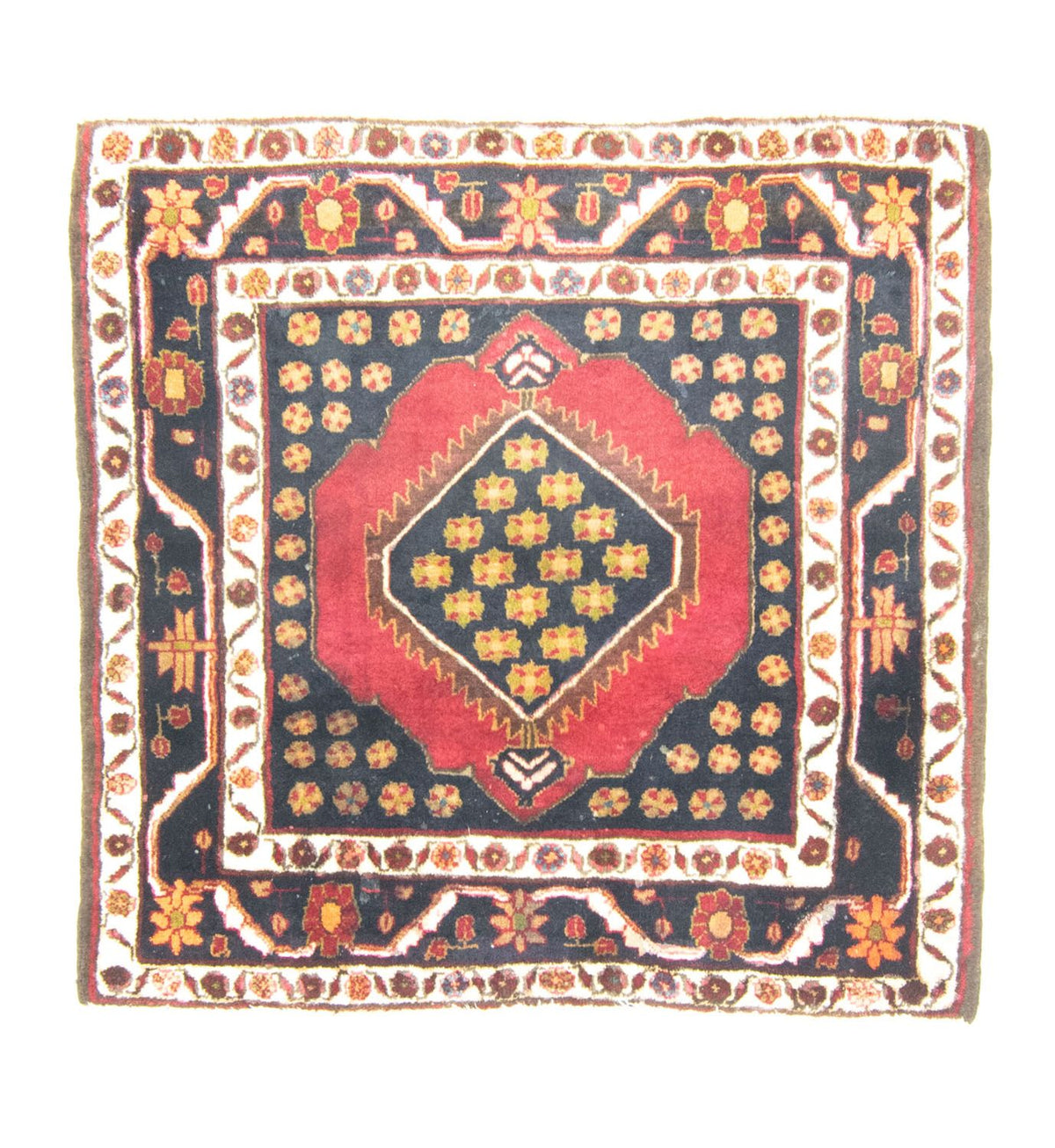 Persisk matta - Nomadic kvadrat  - 109 x 105 cm - röd