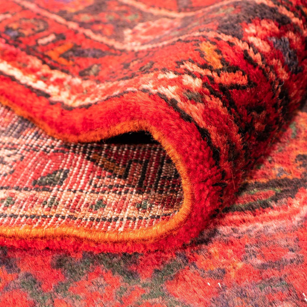 Persisk matta - Nomadic - 302 x 214 cm - mörkröd