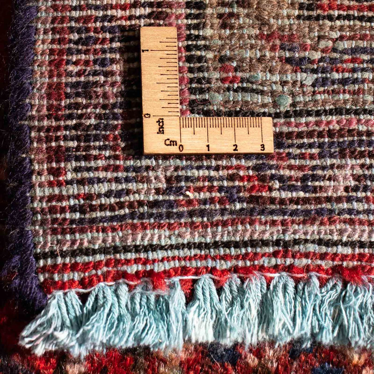 Persisk matta - Nomadic kvadrat  - 313 x 305 cm - mörkröd