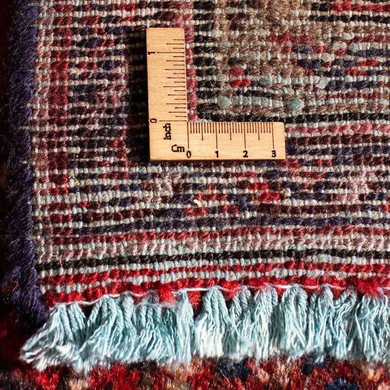 Persisk matta - Nomadic kvadrat  - 313 x 305 cm - mörkröd