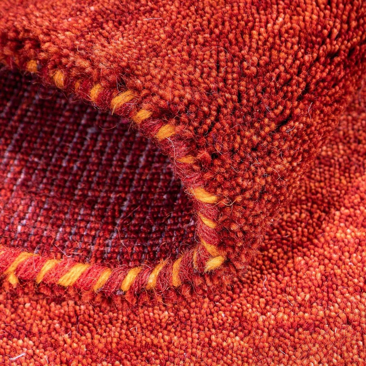 Gabbeh-matta - Indus - 90 x 60 cm - mörkröd