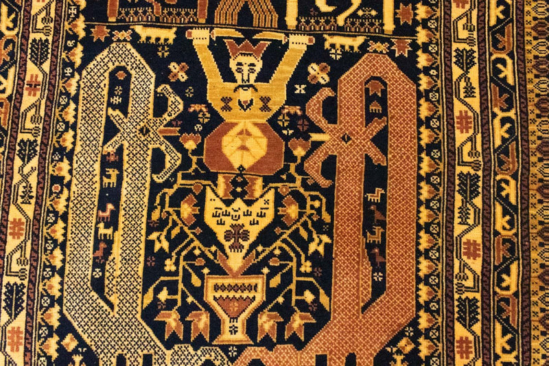 Afghansk matta - 153 x 87 cm - blå