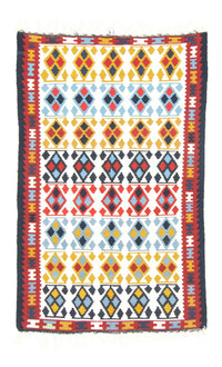 Kelim-matta - gammal - 150 x 94 cm - beige